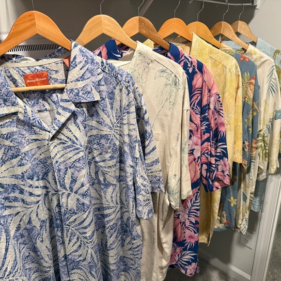 Tommy Bahama 14 Hawaiian Floral Shirt Collection 100% Silk Shirts All Size XXL